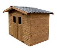 Abri de jardin 7.42m² brun doré Habrita the2420.02t Brun G