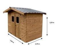 Abri de jardin 7.81 m2 brun doré tha 2421.02 t