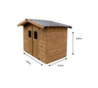 Abri de jardin 7.81 m2 brun doré tha 2421.02 t