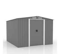 CONCEPT USINE | Abri de Jardin 8.08 m² Jura Gris | Cabane Extérieure | Structure Résistante en Métal | Idéal pour Rangement Outils, Vélos et Equipements de Jardin | Spacieux, Solide, Robuste