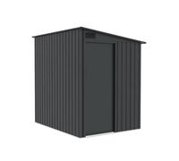 Abri de jardin adossable acier galvanisé 2,91m² avec porte coulissante et kit d'ancrage BRAY