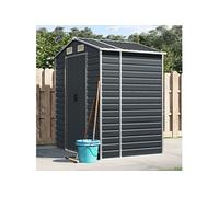 Abri de jardin anthracite vidaXL 191x130x198 cm acier galvanisé Anthracite G