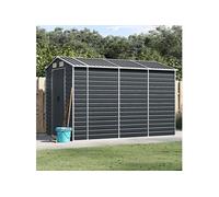 Abri de jardin anthracite 191x300x198 cm acier galvanisé