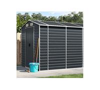 Abri de jardin marron clair 191x895x198 cm acier galvanisé vidaXL