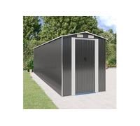 vidaXL Abri de jardin 3147455 – 192×689×223 cm Métal galvanisé Anthracite