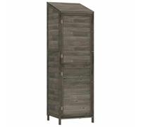 Abri de jardin anthracite 55 x 52 x 174,5 cm en bois massif d'épicéa | Structure robuste, grand espace intérieur, couleur anthracite, bois de sapin et utilisation en extérieur