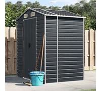 Abri de jardin anthracite vidaXL 191x130x198 cm acier galvanisé Anthracite G