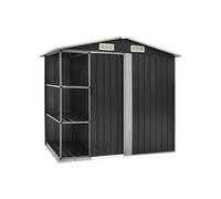 vidaXL Abri de Jardin avec Etagère Cabine de Stockage Remise à Outils Abri de Rangement Hangar Cour Extérieur Anthracite 47106