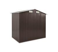 Abri de jardin avec étagère Marron 205x130x183 cm Fer