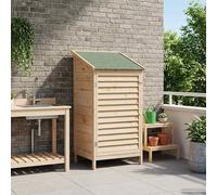 vidaXL Abri de jardin 106 x 56 x 113,5 cm Bois de sapin massif ventilé avec toit et stockage Marron