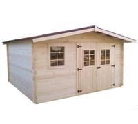 abri de jardin bois 16m2 "Capri" 4x4m épaisseur 28mm