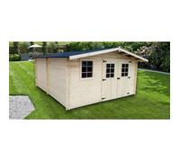 Abri de jardin bois 20m2 ""California"" 4x5m épaisseur 28mm