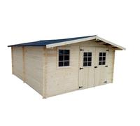 abri de jardin bois 20m2 "California" 4x5m épaisseur 28mm