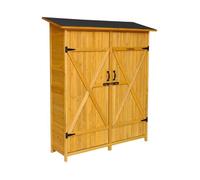 Abri de jardin bois de sapin 4 espaces de rangement 140cm