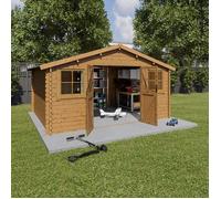Abri de jardin bois marron 15,5 m2 Zélos