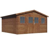 Abri De Jardin Bois Traité Autoclave Marron 21,2 M² "Lormont" - 28 Mm