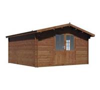 Abri De Jardin Bois 35 Mm Traité Autoclave Marron "Montlaur" - 18,9 M²