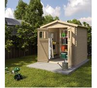 Abri de jardin bois TRIGANO 4 m² avec porte simple et panneaux robustes pour protéger et organiser votre matériel extérieur