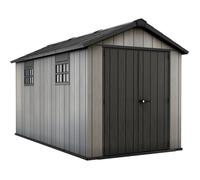 Abri de jardin BROSSIUM 8 m² - Résine - Double porte - 230 x 413 x 242 cm - Gris - KETER