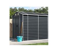 vidaXL Abri de Jardin, Cabane à Outils avec Poignées, Remise à Outils avec Toit Inclinable, Abri de Rangement Patio, 3188261 Gris G