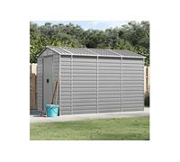 Abri de Jardin, Cabane à Outils avec Poignées, Remise à Outils avec Toit Inclinable, Abri de Rangement Patio, Gris 3188244