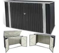 Abri de jardin coffre métallique vélos, outils - 210 x 130 x 105 cm