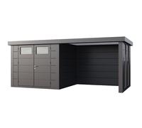 Abri de Jardin ELEGANTO 2724 lounge S fermé fenêtres D - Façade L.268 x l.238 cm - lounge L.284 x l.258 cm - 6,4 m² et 6,8 m²
