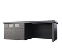 Abri de Jardin ELEGANTO 3030 lounge L fermé D - Façade L.298 x l.298 cm - lounge L.344 x l.318 cm - 8,9 m² et 10,2 m²