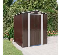 vidaXL Abri de jardin 3147463 Acier galvanisé 192x440x223 cm Marron foncé