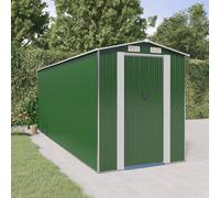 Abri de Jardin en Acier Galvanisé Vert VidaXL pour le Stockage de l'Extérieur vi
