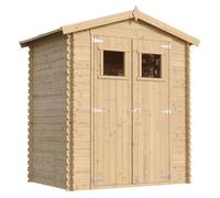 Abri de jardin en bois 1.98 m² TIMBELA - H218 x 180 x 130 cm - Pin / épicéa - M367+M367G