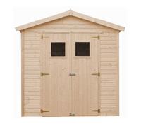 Abri de jardin en bois 4,2 m² TIMBELA - Pin / épicéa - H228x222x233 cm - Construction de Panneaux - M351