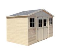 Abri de jardin en bois 7.98 m² TIMBELA - 418x220 cm - Plancher NON inclus - Ep.17 mm - Construction de Panneaux - M332
