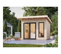 Abri de jardin en bois Aurélia Palmako surface extérieure totale 13.7m²
