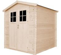 TIMBELA- ABRI de jardin en bois M343F- maison de jardin en Pin / épicéa- 206x216 cm/3,53 m²