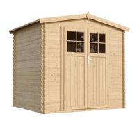 Abri de jardin en bois AVEC SOL TRAITÉ - I236xL226xH218 cm/ 4,33 m2 - TIMBELA M369F+M369G