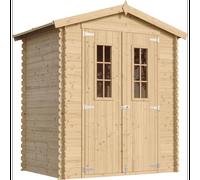 Abri de jardin en bois avec sol traité - l196xl136xh218 cm- 1.98