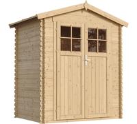 Abri de jardin en bois avec sol traité - l196xl136xh218 cm- 1.98