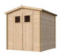 Abri de Jardin en Bois avec Sol TRAITÉ - Stockage extérieur I216xL206xH218 cm/ 3.53 m2 Petit abri à Outils, Local à vélos - TIMBELA M343+M343G