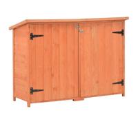 Abri de Jardin en Bois Compact 128x42x91 cm, Armoire de Stockage résistante à l'eau et à l'usure, Toit en Tissu Polyester imperméable pour protéger Outils et équipements, Facile