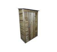 HABRITA Abri de jardin mural traité Autoclave - Avec plancher - 54 x 112 cm x H 185 cm
