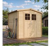 Abri de Jardin en Bois - Porte verrouillable de Haute qualité- Stockage extérieur I236xL226xH218 cm/ 4,33 m2 Petit abri à Outils, Local à vélos - Toit imperméable, fenêtres TIMBELA M369F