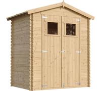 Abri de Jardin en Bois - Stockage extérieur I196xL136xH218 cm/ 1.98 m2 Petit abri à Outils, Local à vélos - Toit imperméable, fenêtres TIMBELA M367