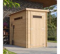 Abri de Jardin en Bois, Petite fenêtre - Stockage extérieur l239xL144xH198 cm/2.63 m2 - Petit abri à Outils, Local à vélos - Toit imperméable, fenêtres TIMBELA M306A