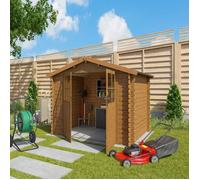 Abri de jardin en bois LETO 4.9 m2 traité autoclave marron qualité premium.
