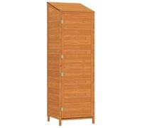 Abri de jardin en bois massif en épicéa, 55 x 52 x 174,5 cm, marron | Bois de sapin et grand espace intérieur, abri de la saleté et du vent, fixation murale incluse, assemblage requis