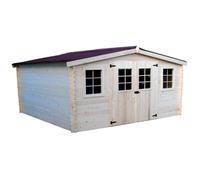 Abri de jardin sans plancher 16.81 m² bois naturel ba 4040.02 n