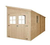 Abri de Jardin en Bois - TIMBELA - M341 - 216x513 cm - Construction de Panneaux - Pin / épicéa
