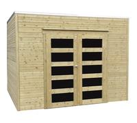 Abri Jardin Bois "Bari" - 8.69 M2 - 2.99 X 2.91 X 2.25 M - 19 Mm