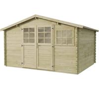 Abri de Jardin en Bois traité Autoclave Belmont - 12.53 m² - 34 mm